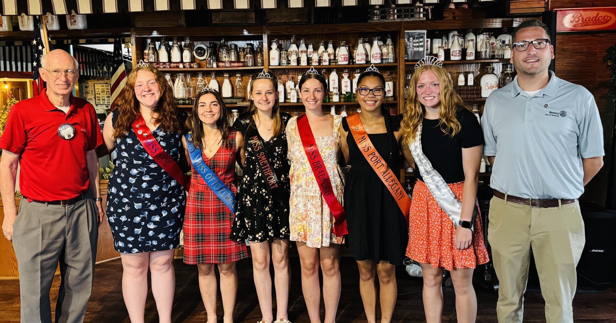 Image of Kiwanis and Rotary with the McKean County Fair Queens in Afterwords | Kiwanis Club of Bradford